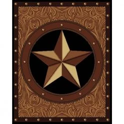 Ranch Star Beige/Black 5 ft. x 7 ft. Area Rug by United Weavers