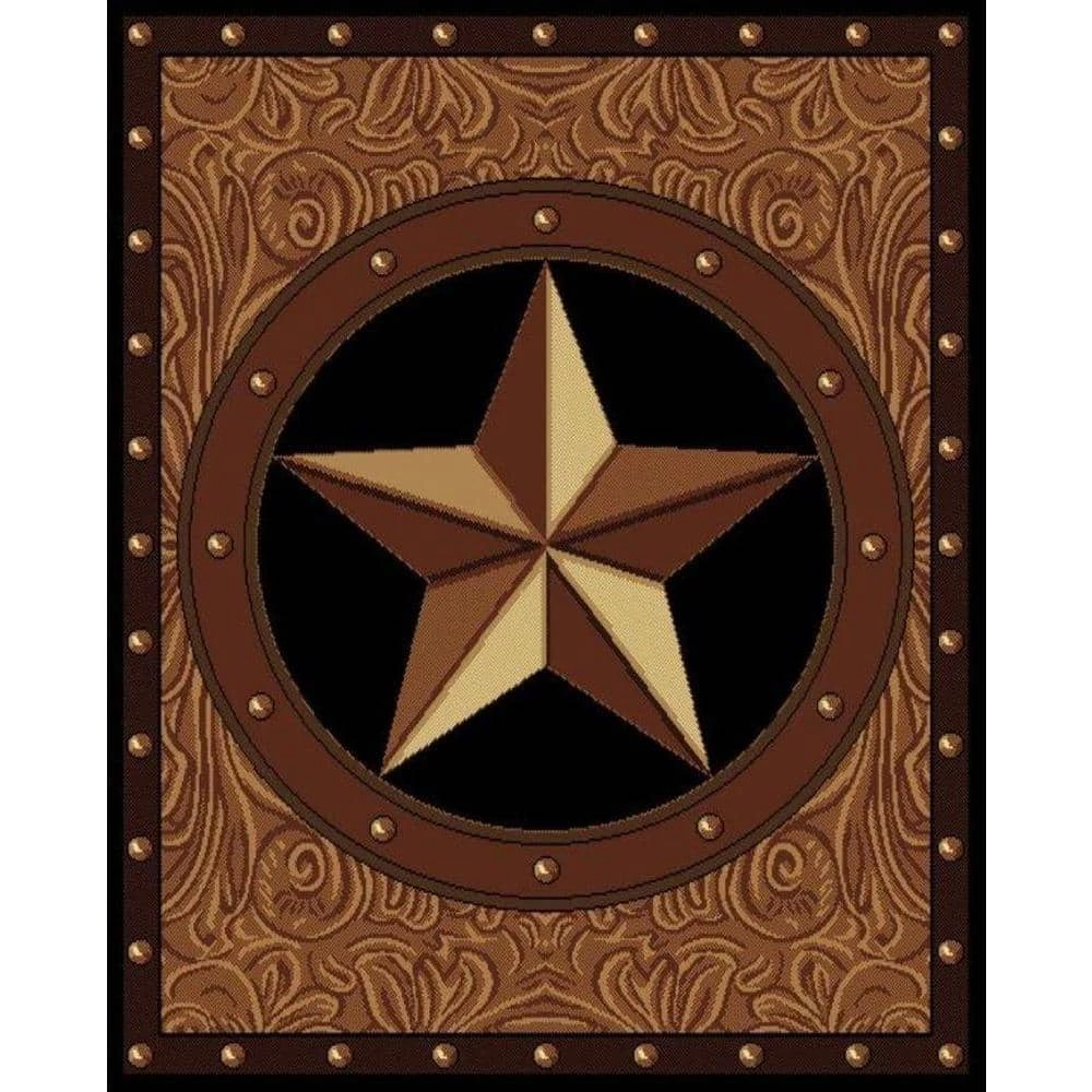 Ranch Star Beige/Black 5 ft. x 7 ft. Area Rug by United Weavers 3 Ranch Star Beige/Black 5 ft. x 7 ft. Area Rug by United Weavers