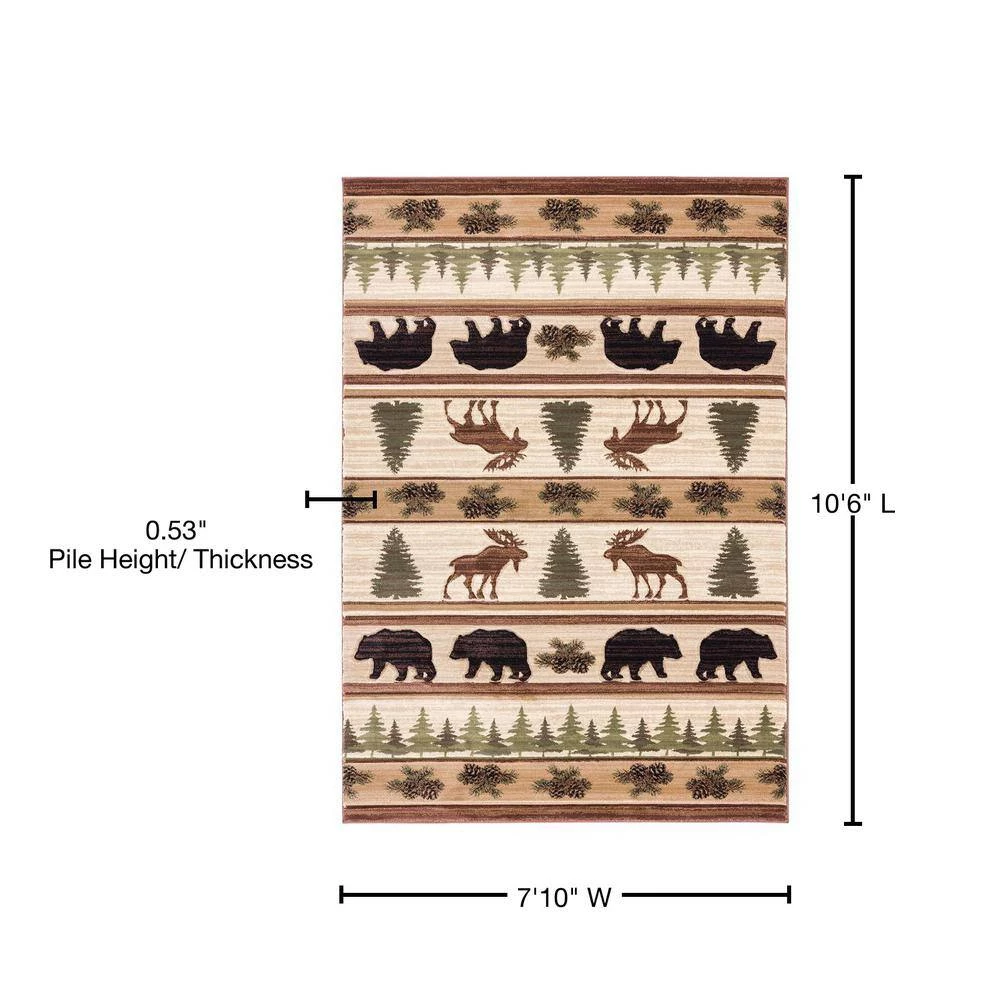 Cottage Adler Beige 7 ft. 10 in. x 10 ft. 6 in. Area Rug by United Weavers 11 Cottage Adler Beige 7 ft. 10 in. x 10 ft. 6 in. Area Rug by United Weavers - Image 9