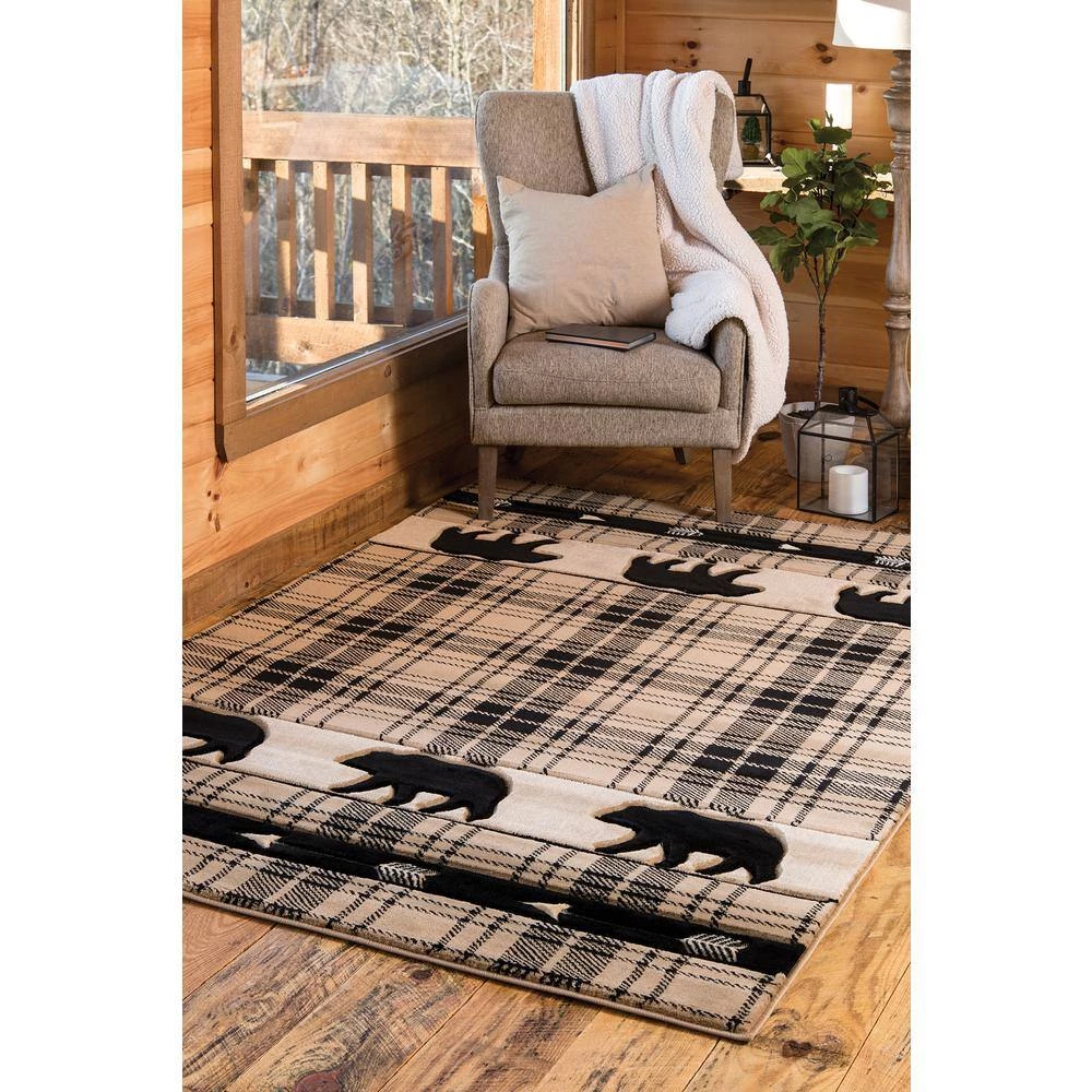 Cottage Tartan Bear Beige 7 ft. 10 in. x 10 ft. 6 in. Area Rug by United Weavers 5 Cottage Tartan Bear Beige 7 ft. 10 in. x 10 ft. 6 in. Area Rug by United Weavers - Image 3