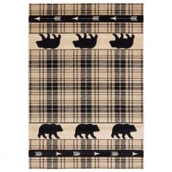 Cottage Tartan Bear Beige 7 ft. 10 in. x 10 ft. 6 in. Area Rug by United Weavers