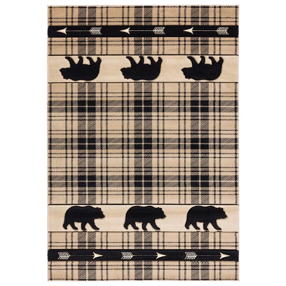 Cottage Tartan Bear Beige 7 ft. 10 in. x 10 ft. 6 in. Area Rug by United Weavers 3 Cottage Tartan Bear Beige 7 ft. 10 in. x 10 ft. 6 in. Area Rug by United Weavers