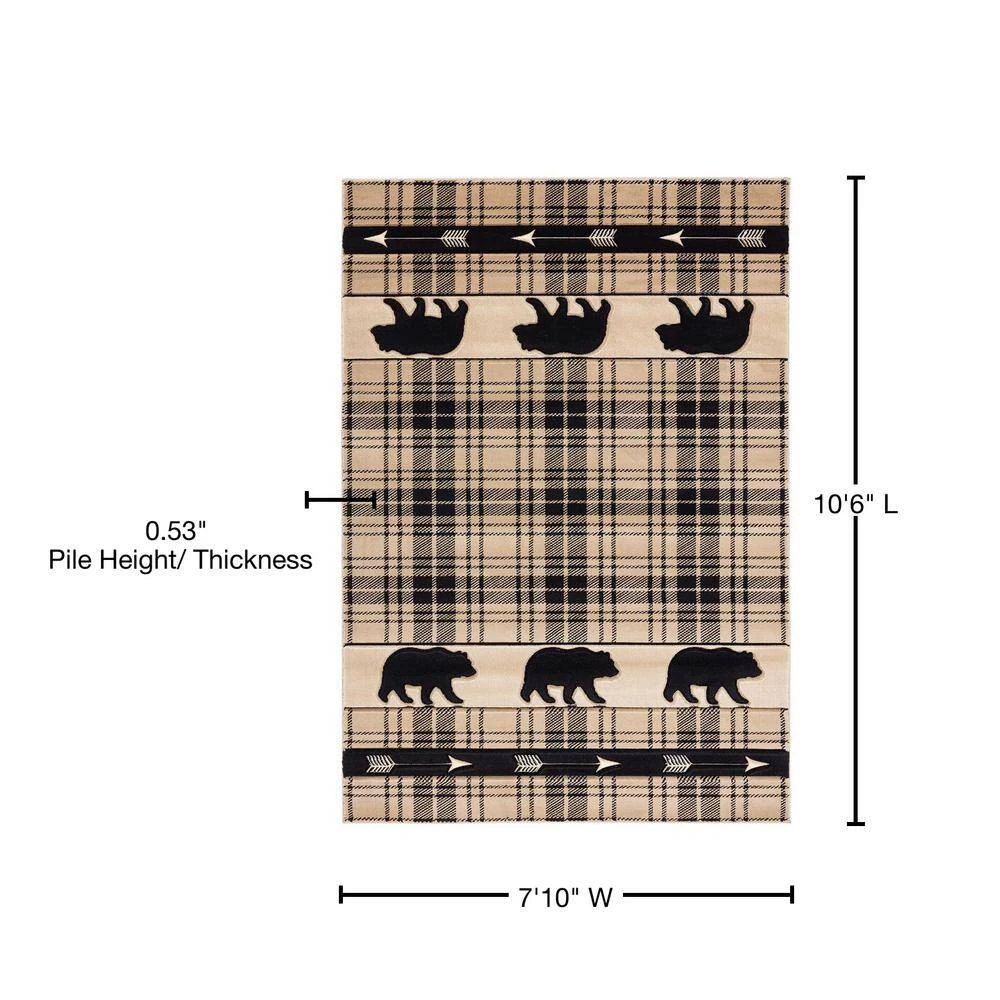 Cottage Tartan Bear Beige 7 ft. 10 in. x 10 ft. 6 in. Area Rug by United Weavers 11 Cottage Tartan Bear Beige 7 ft. 10 in. x 10 ft. 6 in. Area Rug by United Weavers - Image 9