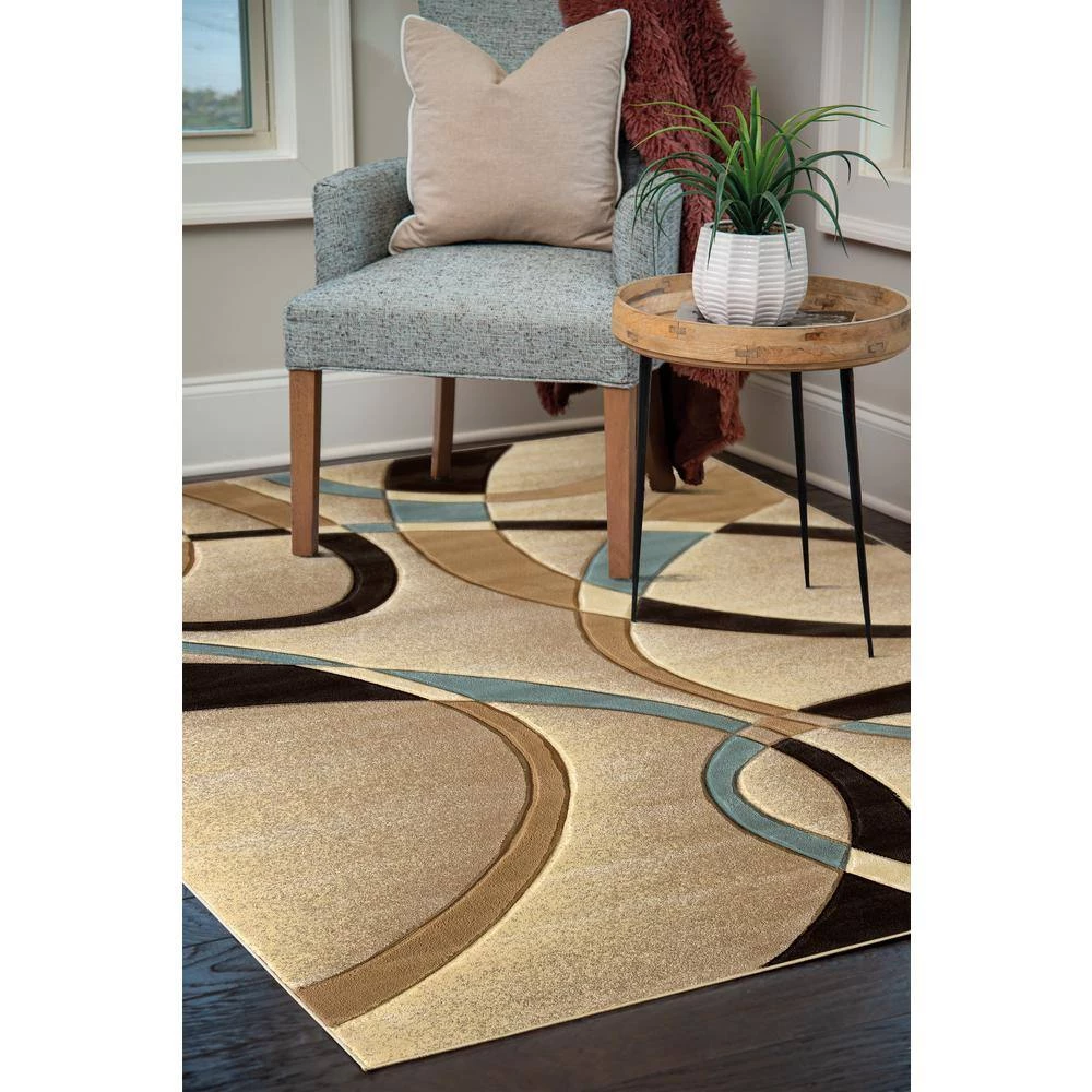 Contours La Chic Beige Accent Rug 2'7" x 4'2" by United Weavers 5 Contours La Chic Beige Accent Rug 2'7" x 4'2" by United Weavers - Image 3