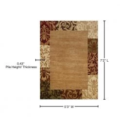 Studio Valence Beige 5 ft. x 7 ft. Indoor Area Rug by United Weavers -United Weavers shop beige united weavers area rugs 710 00126 58 76 1000