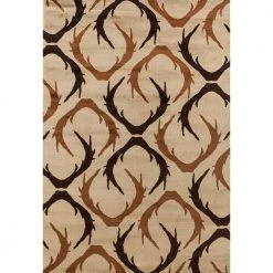 Woodside Huntsman Trophy Beige 5 ft. x 7 ft. Area Rug by United Weavers