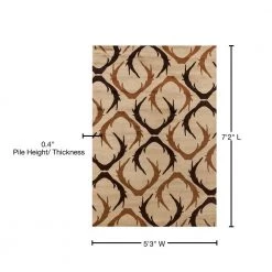 Woodside Huntsman Trophy Beige 5 ft. x 7 ft. Area Rug by United Weavers -United Weavers shop beige united weavers area rugs 712 31026 58 76 1000