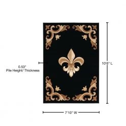 Bristol Barnsley Black 7 ft. 10 in. x 10 ft. 6 in. Area Rug by United Weavers -United Weavers shop black united weavers area rugs 2050 11770 912 76 1000