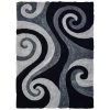 Finesse Chimes Black 5 ft. 3 in. x 7 ft. 2 in. Area Rug by United Weavers
