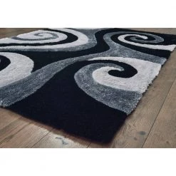 Finesse Chimes Black 5 ft. 3 in. x 7 ft. 2 in. Area Rug by United Weavers 10 Finesse Chimes Black 5 ft. 3 in. x 7 ft. 2 in. Area Rug by United Weavers -United Weavers shop black united weavers area rugs 2100 21570 58 c3 1000