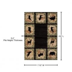 Woodside Woodsman Border Black 2 ft. x 3 ft. Area Rug by United Weavers -United Weavers shop black united weavers area rugs 712 31570 24 76 1000