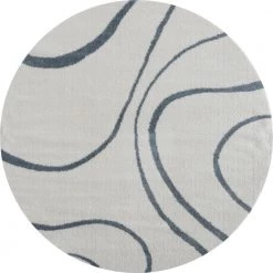 Tranquility Yasu Blue/Grey 7 ft. 10 in. x 7 ft. 10 in. Round Rug by United Weavers