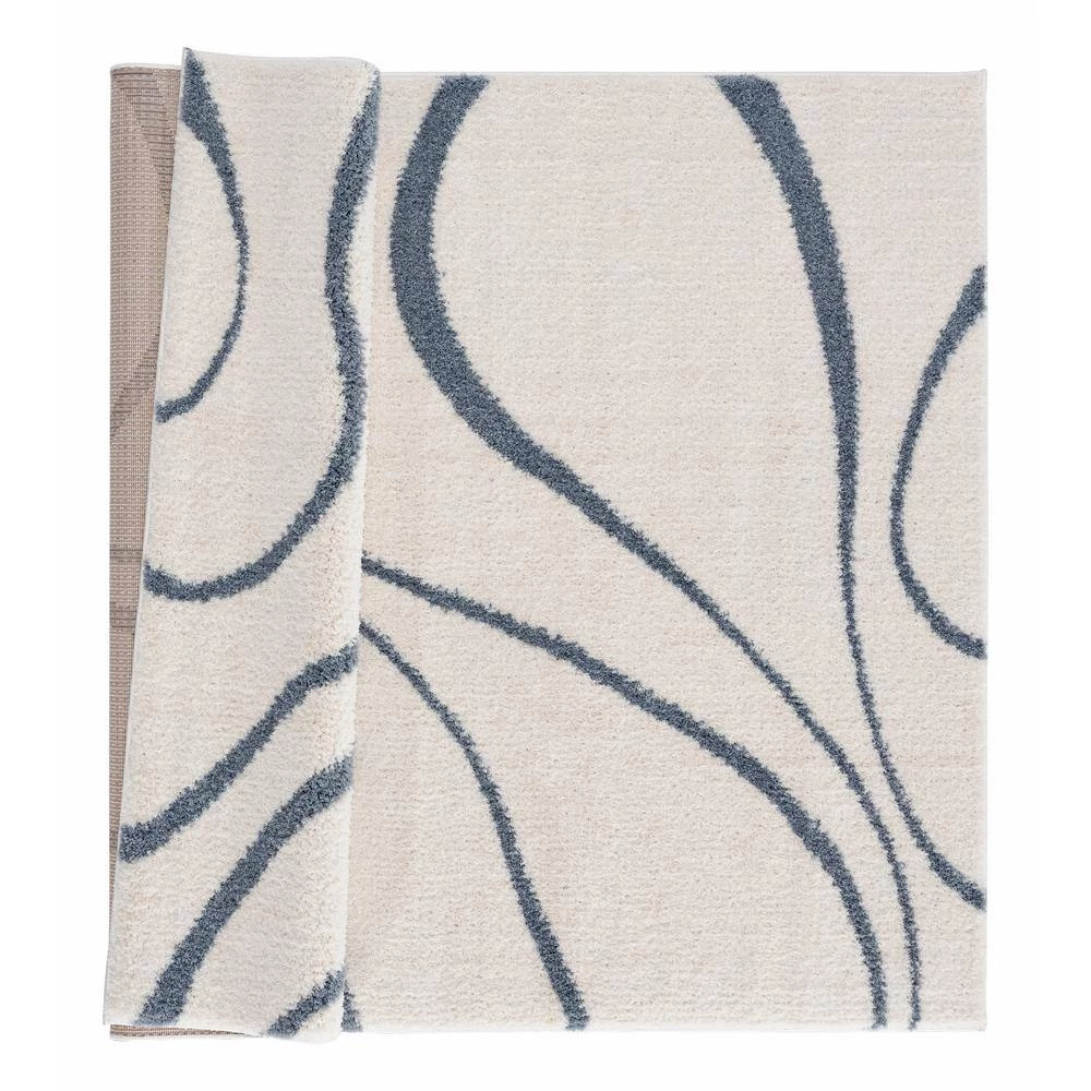 Tranquility Yasu Blue/Grey 7 ft. 10 in. x 7 ft. 10 in. Round Rug by United Weavers 4 Tranquility Yasu Blue/Grey 7 ft. 10 in. x 7 ft. 10 in. Round Rug by United Weavers - Image 2