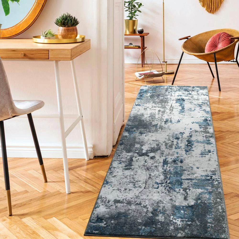 Volos Thalia Blue 2 ft. 7 in. x 7 ft. 2 in. Runner Rug by United Weavers 8 Volos Thalia Blue 2 ft. 7 in. x 7 ft. 2 in. Runner Rug by United Weavers - Image 7