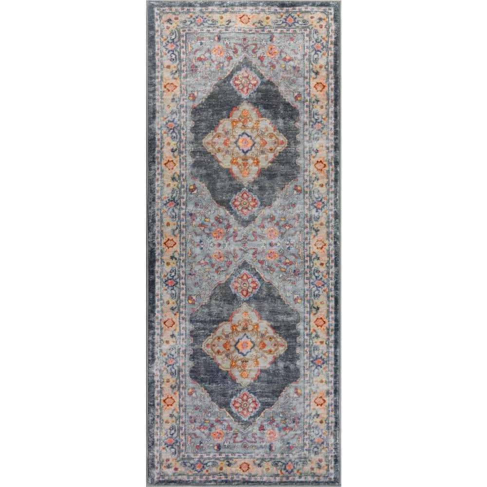 Volos Phaedra Blue 2 ft. 7 in. x 7 ft. 2 in. Runner Rug by United Weavers 3 Volos Phaedra Blue 2 ft. 7 in. x 7 ft. 2 in. Runner Rug by United Weavers