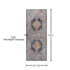 Volos Phaedra Blue 2 ft. 7 in. x 7 ft. 2 in. Runner Rug by United Weavers 14 Volos Phaedra Blue 2 ft. 7 in. x 7 ft. 2 in. Runner Rug by United Weavers -United Weavers shop blue united weavers area rugs 2450 20867 28e 76 1000