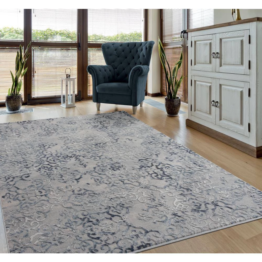 Cascades Marblemount Blue 9 ft. 10 in. x 13 ft. 2 in. Area Rug by United Weavers 8 Cascades Marblemount Blue 9 ft. 10 in. x 13 ft. 2 in. Area Rug by United Weavers - Image 6