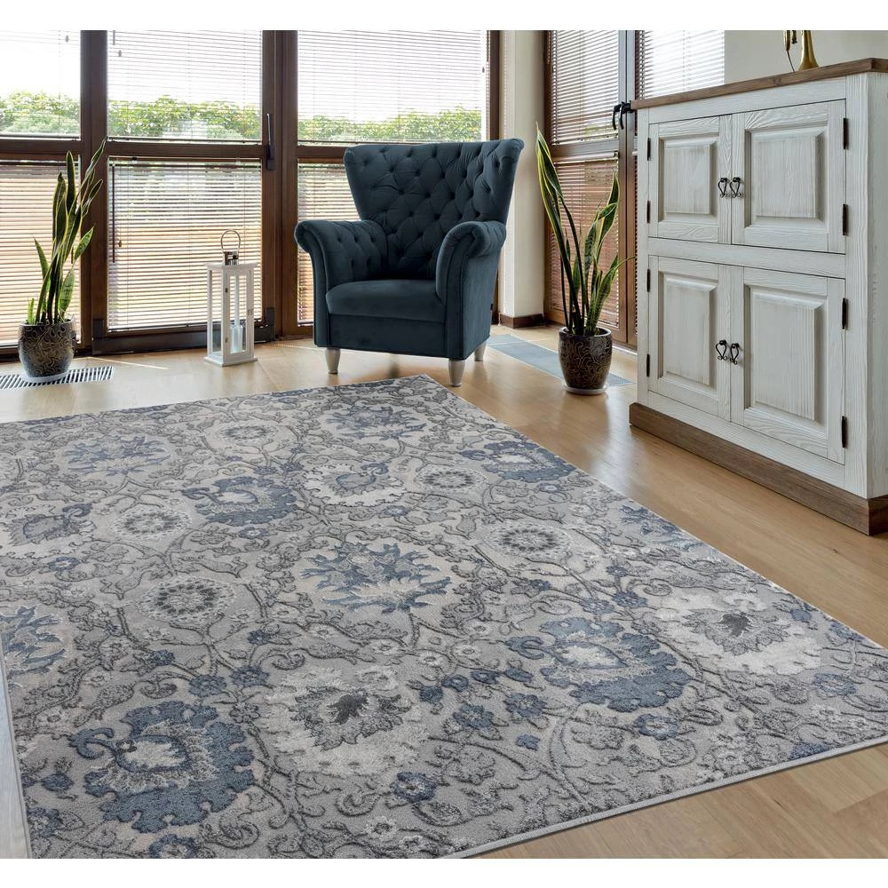 Cascades Olallie Blue 5 ft. 3 in. x 7 ft. 2 in. Area Rug by United Weavers 8 Cascades Olallie Blue 5 ft. 3 in. x 7 ft. 2 in. Area Rug by United Weavers - Image 6