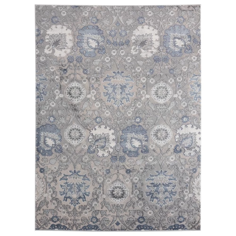 Cascades Olallie Blue 5 ft. 3 in. x 7 ft. 2 in. Area Rug by United Weavers 3 Cascades Olallie Blue 5 ft. 3 in. x 7 ft. 2 in. Area Rug by United Weavers