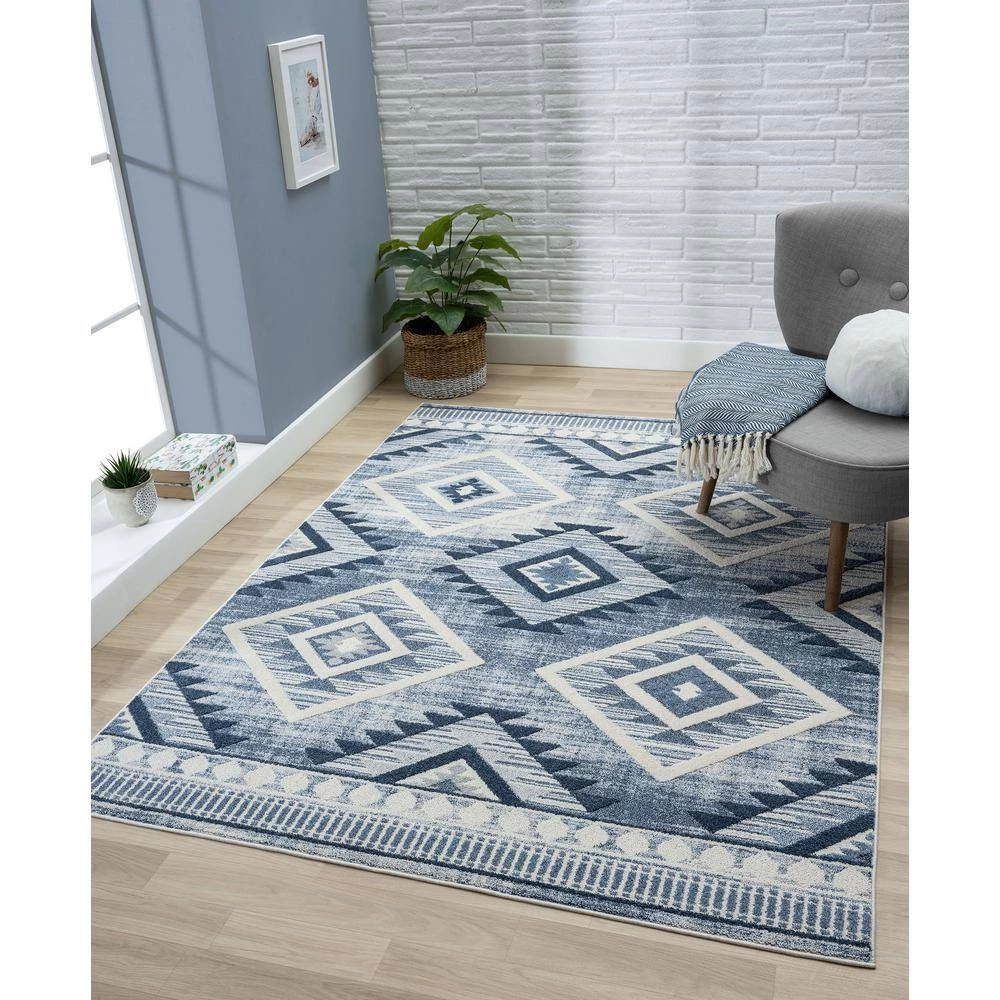 Santa Barbara Rose Garden Blue 12 ft. 6 in. x 15 ft. Area Rug by United Weavers 7 Santa Barbara Rose Garden Blue 12 ft. 6 in. x 15 ft. Area Rug by United Weavers - Image 5