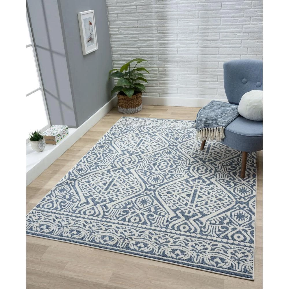Santa Barbara Harbor Blue 12 ft. 6 in. x 15 ft. Area Rug by United Weavers 7 Santa Barbara Harbor Blue 12 ft. 6 in. x 15 ft. Area Rug by United Weavers - Image 5