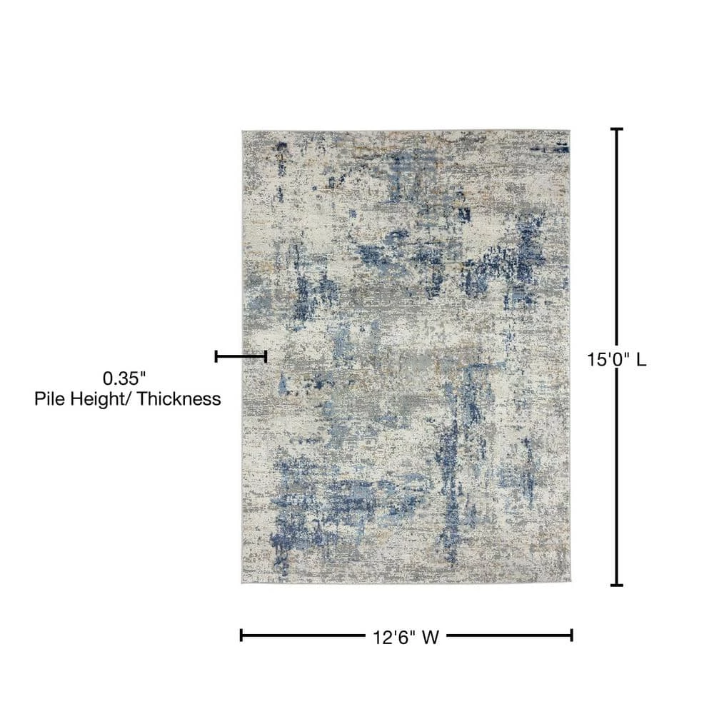 Eternity Elixir Blue 12 ft. 6 in. x 15 ft. Oversize Area Rug by United Weavers 8 Eternity Elixir Blue 12 ft. 6 in. x 15 ft. Oversize Area Rug by United Weavers - Image 6