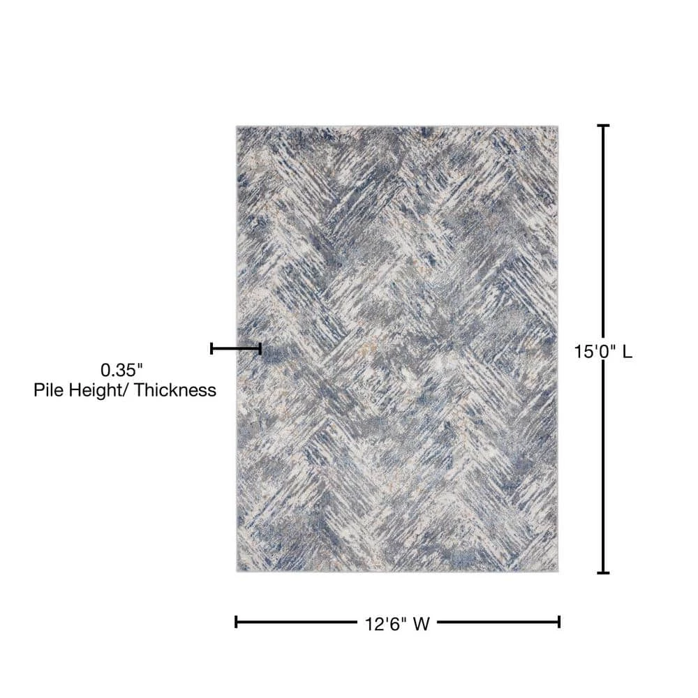 Austin Archer Blue 12 ft. 6 in. x 15 ft. Oversize Area Rug by United Weavers 11 Austin Archer Blue 12 ft. 6 in. x 15 ft. Oversize Area Rug by United Weavers - Image 9