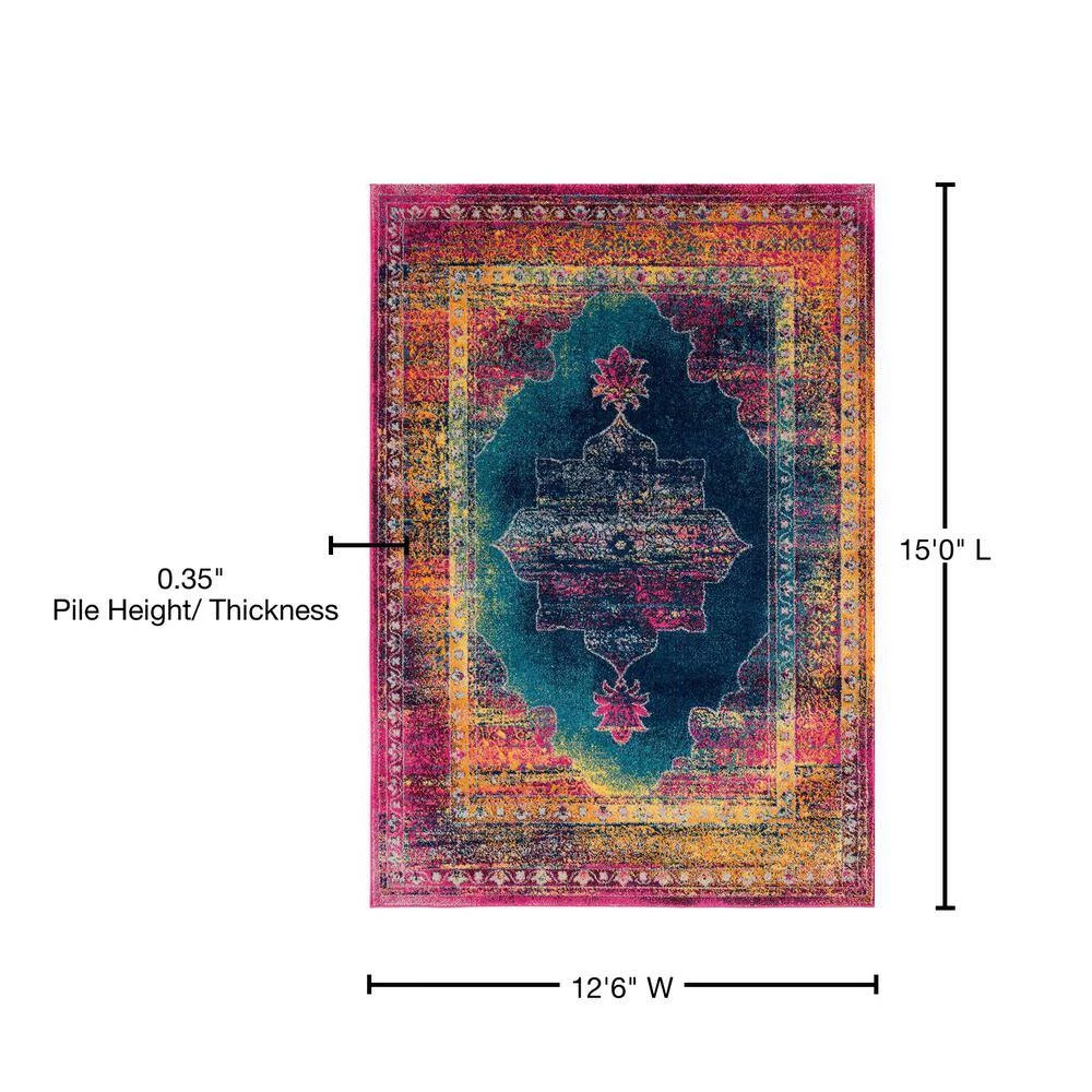 Abigail Cosimia Blue Rug 12 ft. 6 in. x 15 ft. Area Rug by United Weavers 9 Abigail Cosimia Blue Rug 12 ft. 6 in. x 15 ft. Area Rug by United Weavers - Image 7