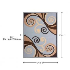 Billow Blue 8 ft. x 11 ft. Indoor Area Rug by United Weavers -United Weavers shop blue united weavers area rugs 851 10560 912 76 1000