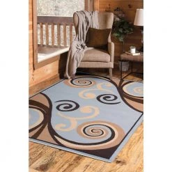 Billow Blue 8 ft. x 11 ft. Indoor Area Rug by United Weavers -United Weavers shop blue united weavers area rugs 851 10560 912 c3 1000