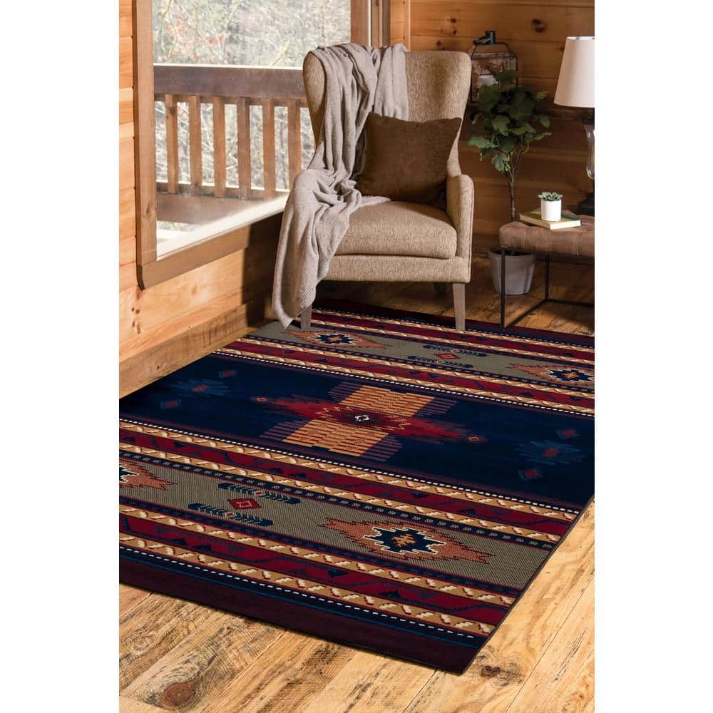 Manhattan Phoenix Navy Accent Rug 3'11" x 5'3" by United Weavers 4 Manhattan Phoenix Navy Accent Rug 3'11" x 5'3" by United Weavers - Image 2