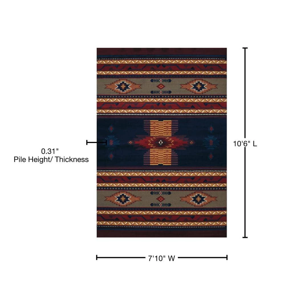 Manhattan Phoenix Navy 7 ft. 10 in. x 10 ft. 6 in. Area Rug by United Weavers 5 Manhattan Phoenix Navy 7 ft. 10 in. x 10 ft. 6 in. Area Rug by United Weavers - Image 3