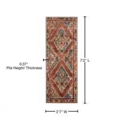 Marrakesh Dame Brick 2 ft. 7 in. x 7 ft. 2 in. Runner Rug by United Weavers -United Weavers shop brick united weavers area rugs 3801 30533 28e 76 1000