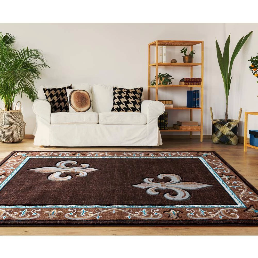 Bristol Lilium Brown 7 ft. 10 in. x 10 ft. 6 in. Area Rug by United Weavers 8 Bristol Lilium Brown 7 ft. 10 in. x 10 ft. 6 in. Area Rug by United Weavers - Image 6