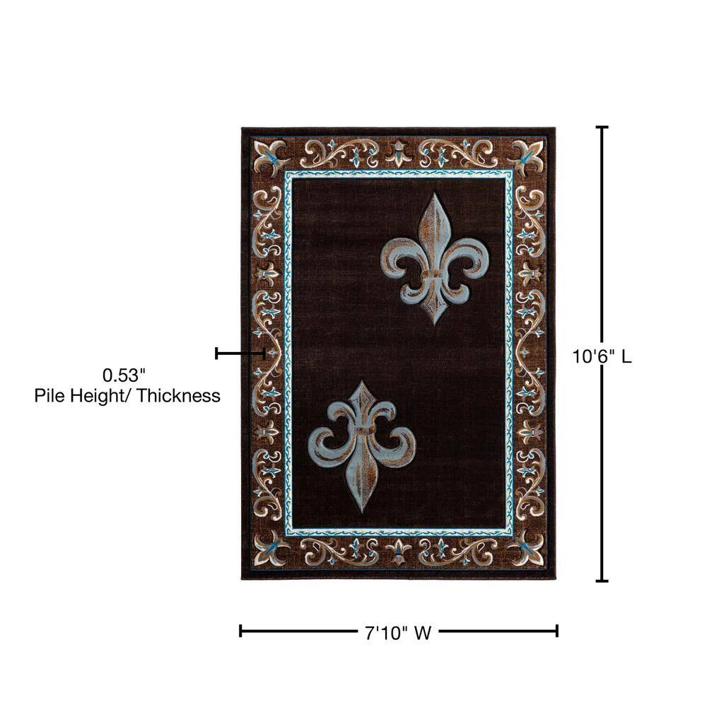 Bristol Lilium Brown 7 ft. 10 in. x 10 ft. 6 in. Area Rug by United Weavers 7 Bristol Lilium Brown 7 ft. 10 in. x 10 ft. 6 in. Area Rug by United Weavers - Image 5