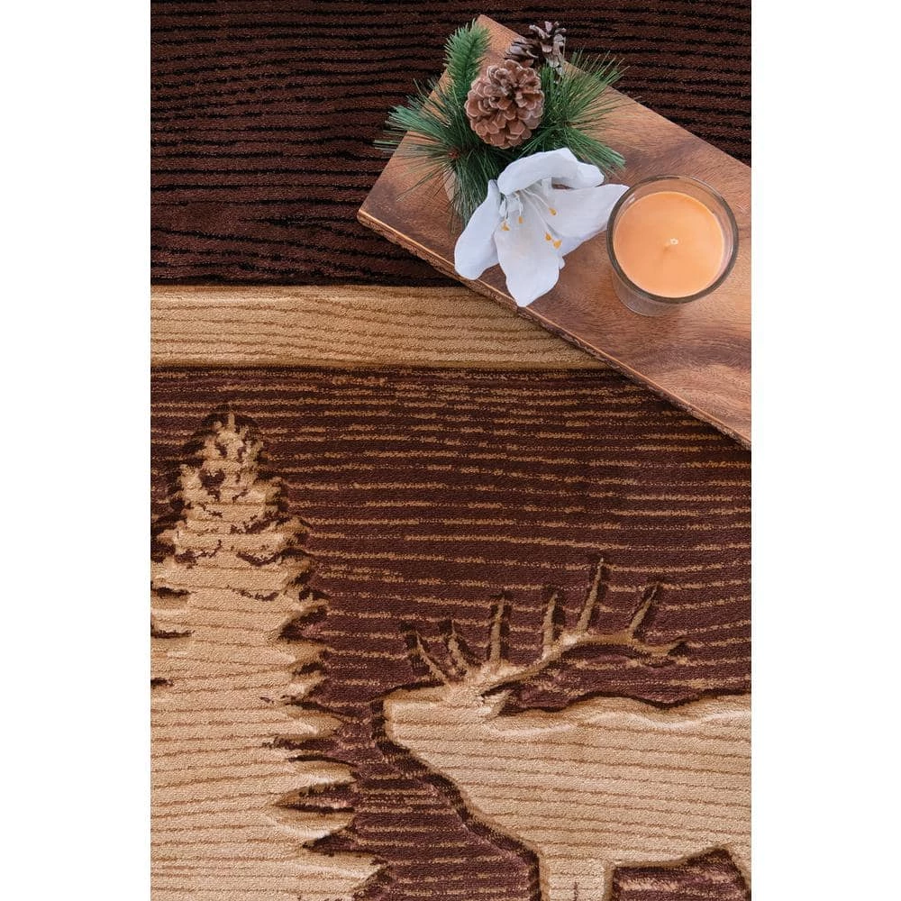 Cottage Deering Brown 2 ft. 7 in. x 4 ft. 2 in. Area Rug by United Weavers 6 Cottage Deering Brown 2 ft. 7 in. x 4 ft. 2 in. Area Rug by United Weavers - Image 4