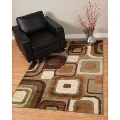 Studio Modem Brown 5 ft. x 7 ft. Indoor Area Rug by United Weavers -United Weavers shop brown united weavers area rugs 710 00350 58 31 1000