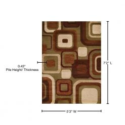 Studio Modem Brown 5 ft. x 7 ft. Indoor Area Rug by United Weavers -United Weavers shop brown united weavers area rugs 710 00350 58 76 1000