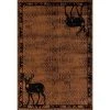 Woodside Deer Gaze Brown 5 ft. x 7 ft. Area Rug by United Weavers -United Weavers shop brown united weavers area rugs 712 30950 58 64 1000