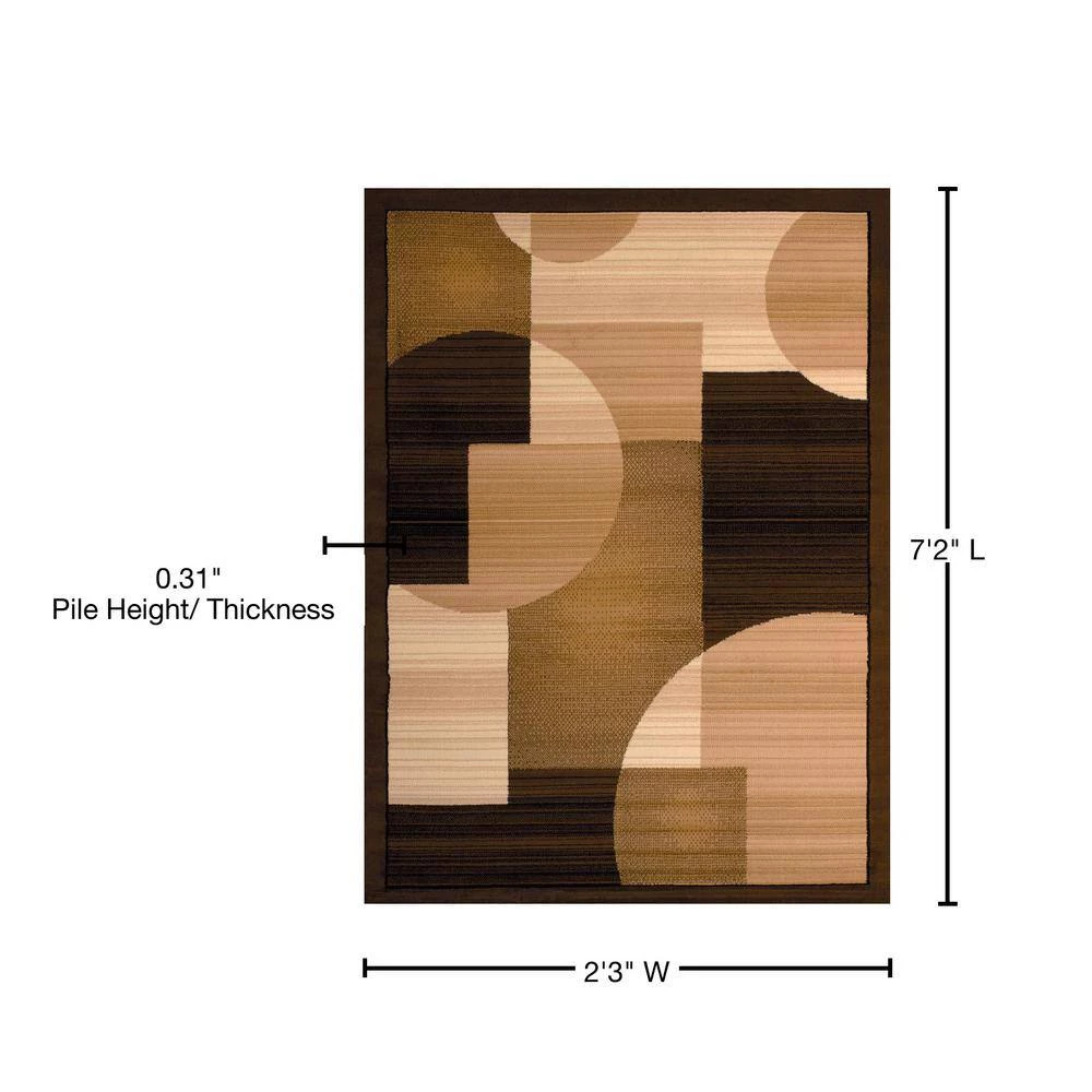 Dallas Zoom Zoom Brown Runner Rug 2'3 X 7'2" by United Weavers 9 Dallas Zoom Zoom Brown Runner Rug 2'3 X 7'2" by United Weavers - Image 7