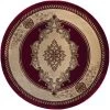 Bristol Fallon Burgundy 7 ft. 10 in. x 7 ft. 10 in. Round Rug by United Weavers