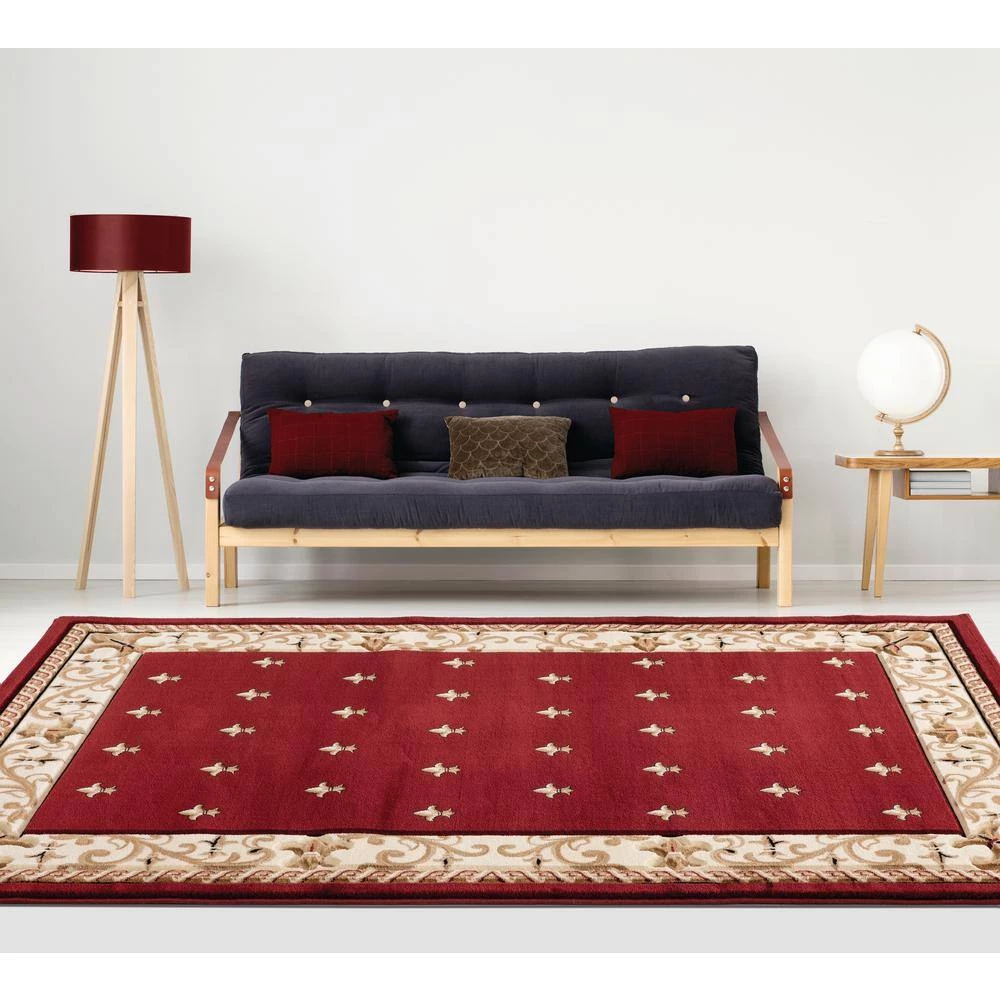 Bristol Wington Burgundy 5 ft. 3 in. x 7 ft. 6 in. Area Rug by United Weavers 8 Bristol Wington Burgundy 5 ft. 3 in. x 7 ft. 6 in. Area Rug by United Weavers - Image 6