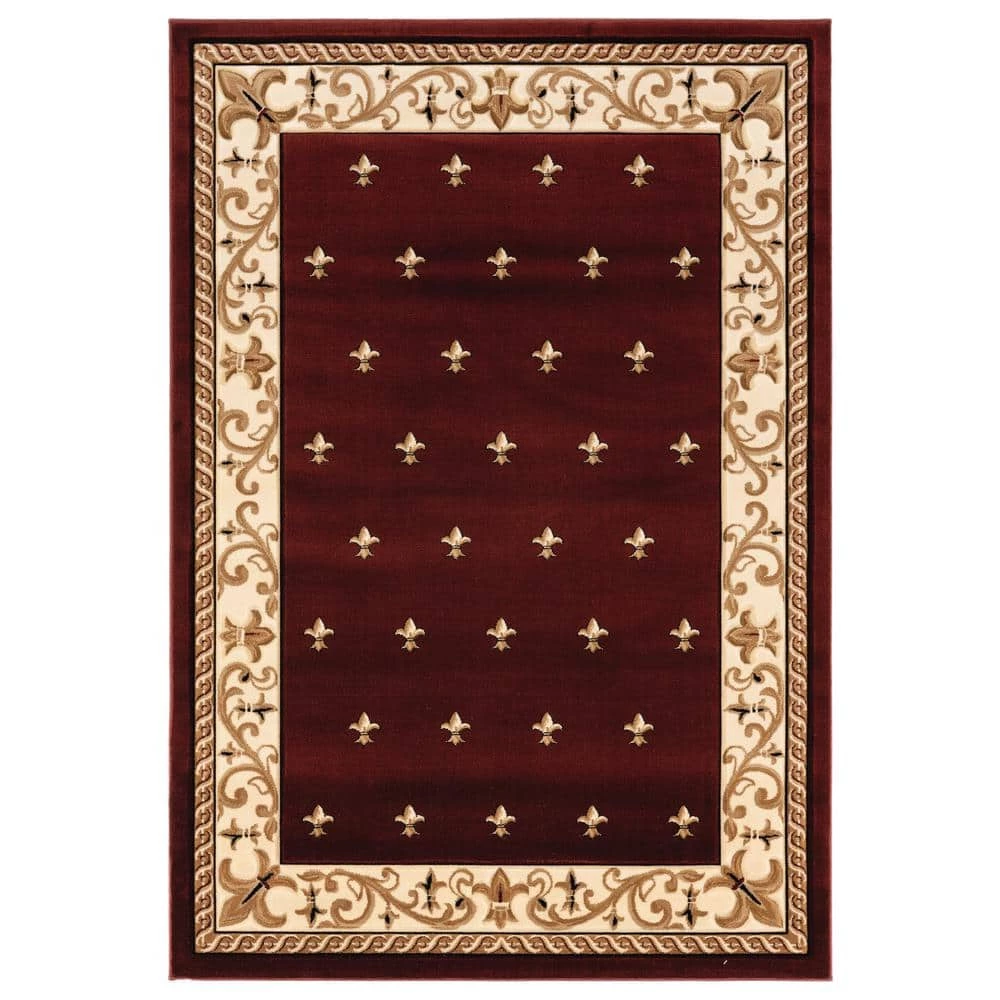 Bristol Wington Burgundy 5 ft. 3 in. x 7 ft. 6 in. Area Rug by United Weavers 3 Bristol Wington Burgundy 5 ft. 3 in. x 7 ft. 6 in. Area Rug by United Weavers