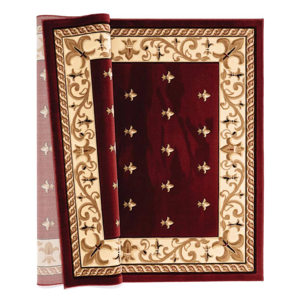 Bristol Wington Burgundy 5 ft. 3 in. x 7 ft. 6 in. Area Rug by United Weavers 4 Bristol Wington Burgundy 5 ft. 3 in. x 7 ft. 6 in. Area Rug by United Weavers - Image 2