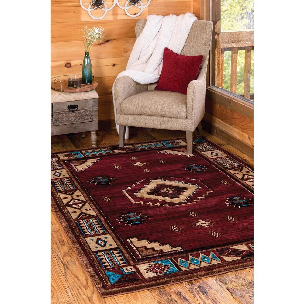 Cottage Pelican Park Burgundy 7 ft. 10 in. x 10 ft. 6 in. Area Rug by United Weavers 5 Cottage Pelican Park Burgundy 7 ft. 10 in. x 10 ft. 6 in. Area Rug by United Weavers - Image 3