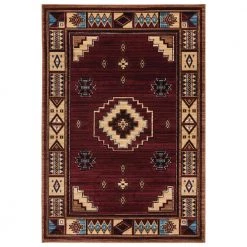 Cottage Pelican Park Burgundy 7 ft. 10 in. x 10 ft. 6 in. Area Rug by United Weavers