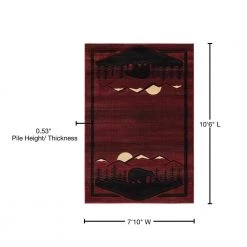 Cottage Treetops Burgundy 7 ft. 10 in. x 10 ft. 6 in. Area Rug by United Weavers -United Weavers shop burgundy united weavers area rugs 2055 41234 912 76 1000