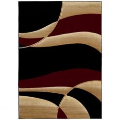 Contours Avalon Burgundy 2 ft. 7 in. x 4 ft. 2 in. Area Rug by United Weavers