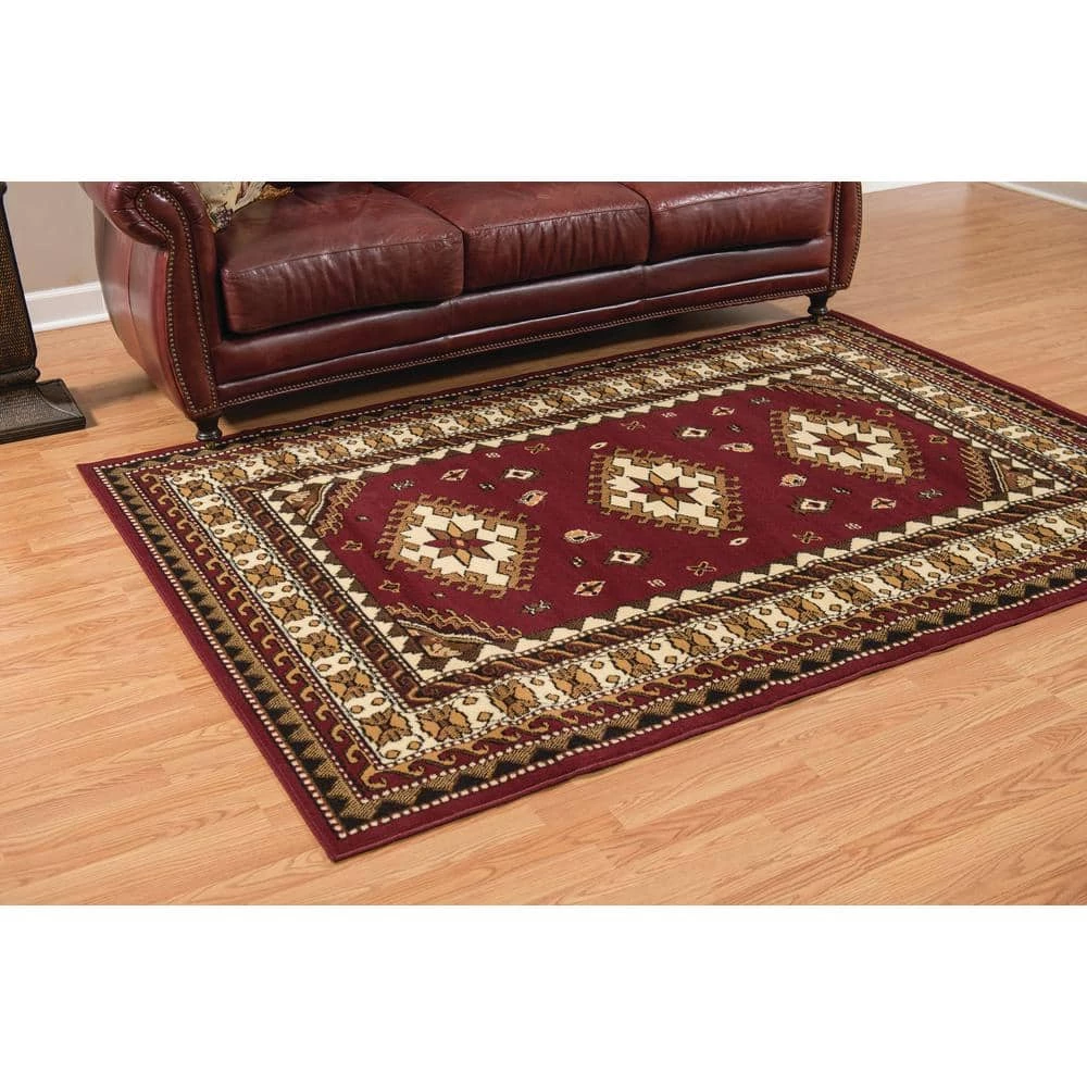 Dallas Tres Burgundy 5 ft. x 7 ft. Indoor Area Rug by United Weavers 9 Dallas Tres Burgundy 5 ft. x 7 ft. Indoor Area Rug by United Weavers - Image 7