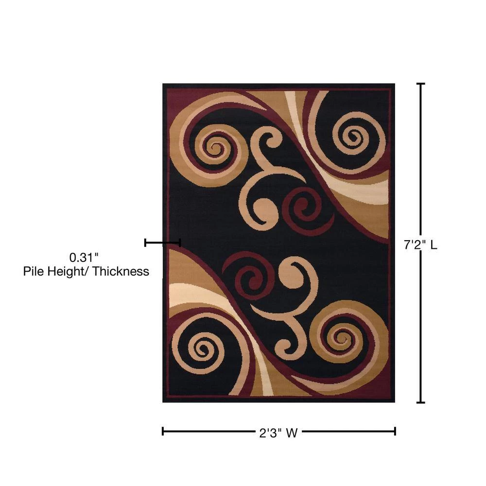 Dallas Billow Burgundy Runner Rug 2'3 X 7'2" by United Weavers 9 Dallas Billow Burgundy Runner Rug 2'3 X 7'2" by United Weavers - Image 7